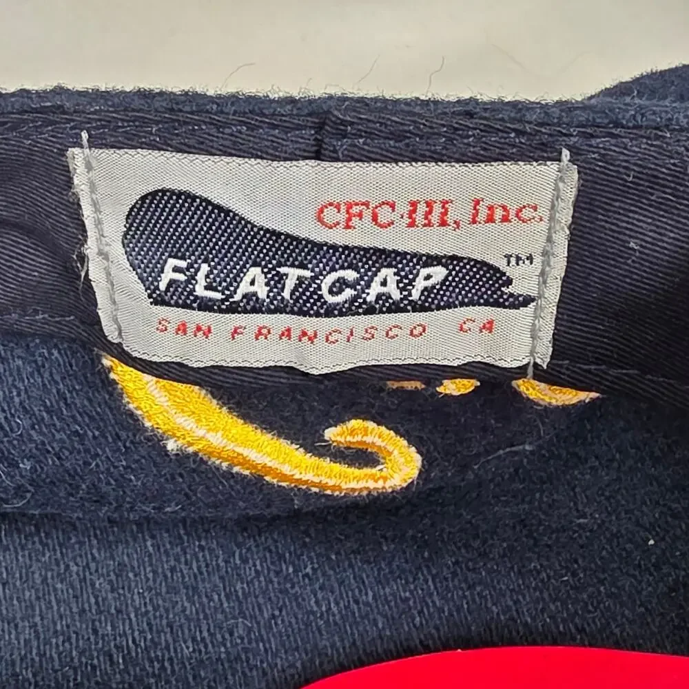 UC CAL BERKLEY x CPC III, INC. VINTAGE 80's NAVY WOOL BLEND FLAT CAP SIZE 7 1/2